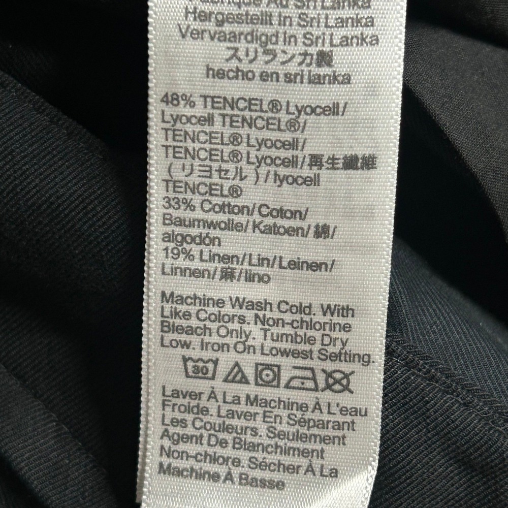 Madewell Women's True Black Barrel Leg Drapey Twill Career Dress Pants 10 New - Picture 9 of 9